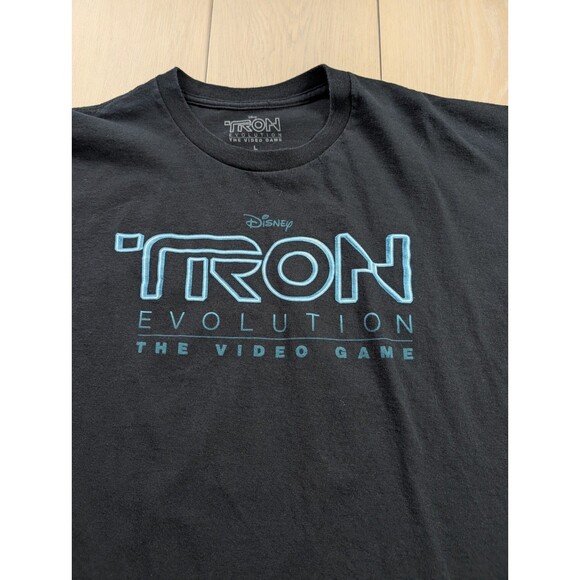 Disney Tron Legacy Evolution Video Game Mens Large 2010 Shirt Promotional WDW - Picture 2 of 9